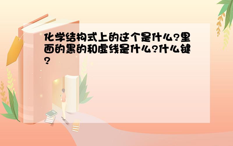 化学结构式上的这个是什么?里面的黑的和虚线是什么?什么键?