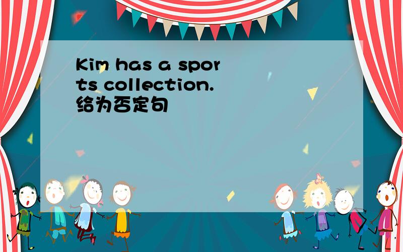 Kim has a sports collection.给为否定句