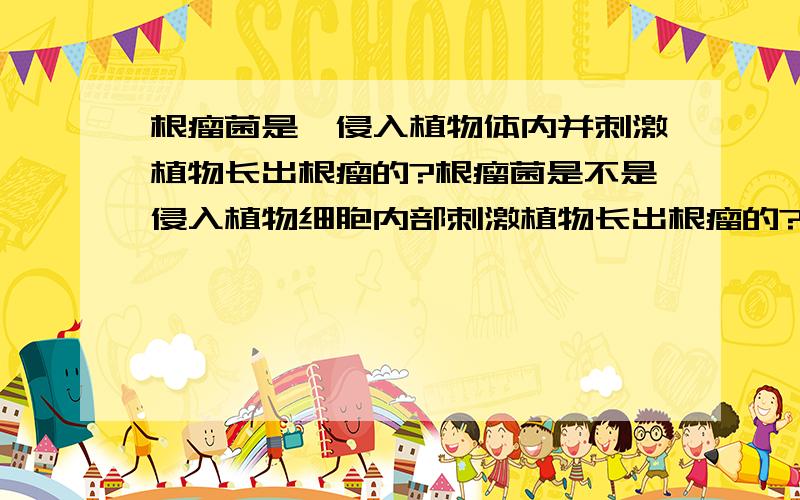 根瘤菌是咋侵入植物体内并刺激植物长出根瘤的?根瘤菌是不是侵入植物细胞内部刺激植物长出根瘤的?