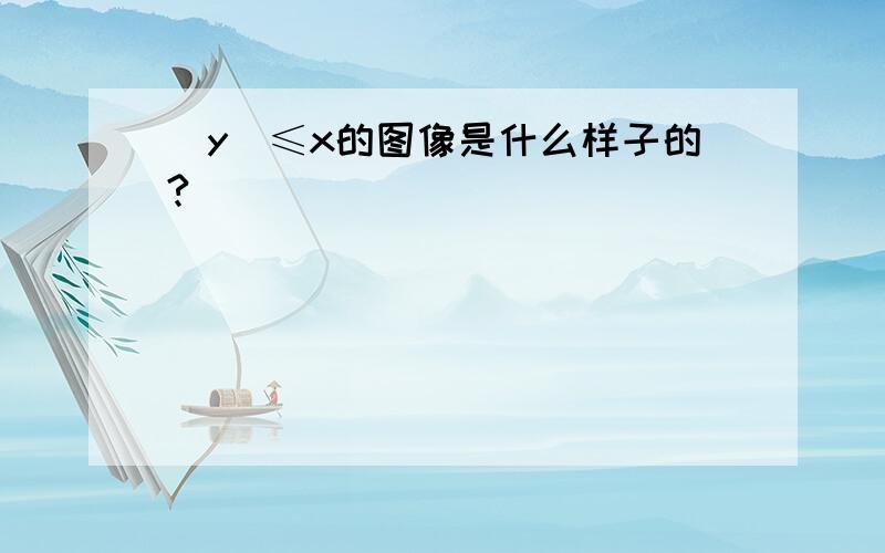 |y|≤x的图像是什么样子的?