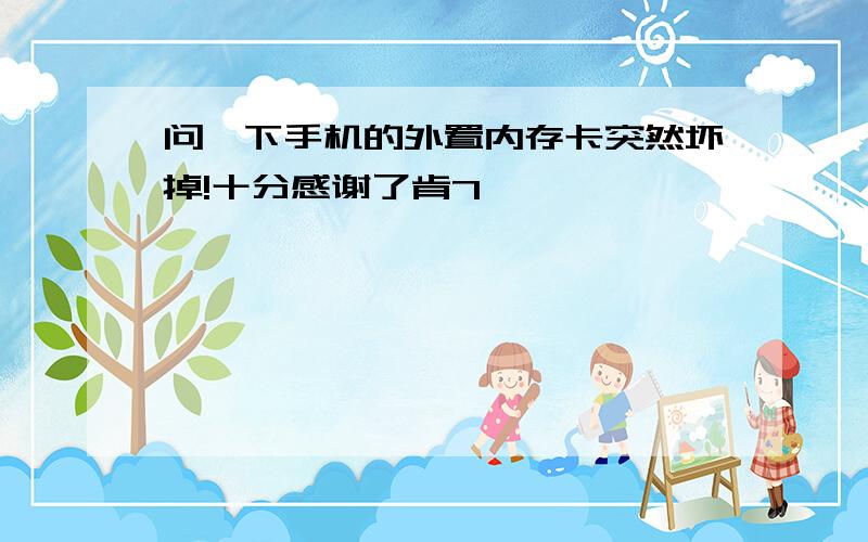 问一下手机的外置内存卡突然坏掉!十分感谢了肯7