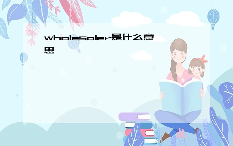 wholesaler是什么意思