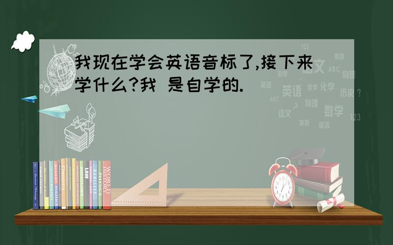 我现在学会英语音标了,接下来学什么?我 是自学的.