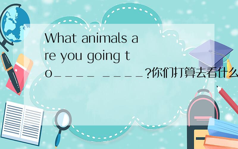 What animals are you going to____ ____?你们打算去看什么动物呢?