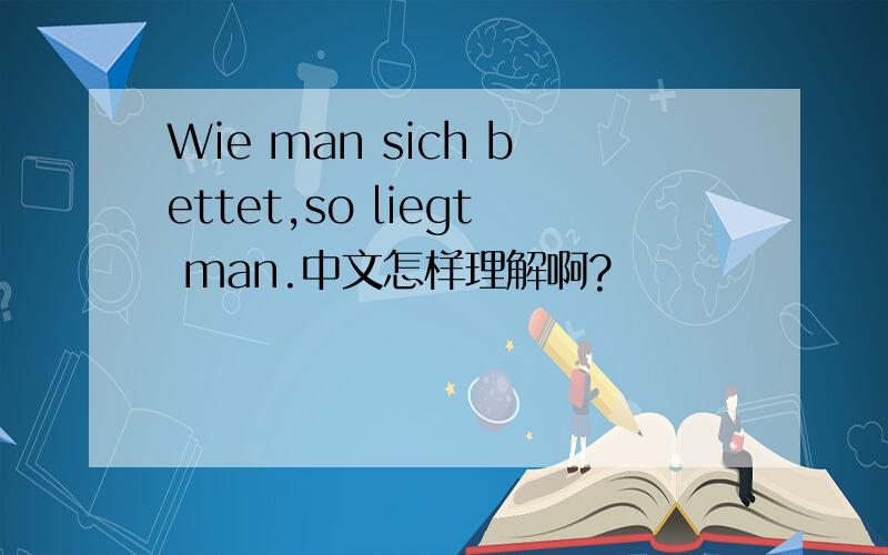 Wie man sich bettet,so liegt man.中文怎样理解啊?