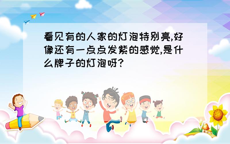 看见有的人家的灯泡特别亮,好像还有一点点发紫的感觉,是什么牌子的灯泡呀?