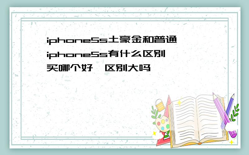 iphone5s土豪金和普通iphone5s有什么区别,买哪个好,区别大吗