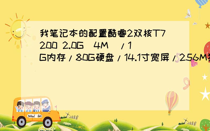 我笔记本的配置酷睿2双核T7200 2.0G(4M)/1G内存/80G硬盘/14.1寸宽屏/256M独立NVIDIA Quadro NVS 110M（64M物理显存）/CD/无线/电池1小时待机/英文键盘 他说了是256M显存又来个64M物理内存,是不是说配给我的