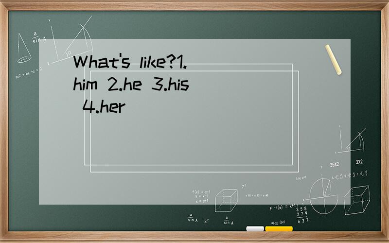 What's like?1.him 2.he 3.his 4.her