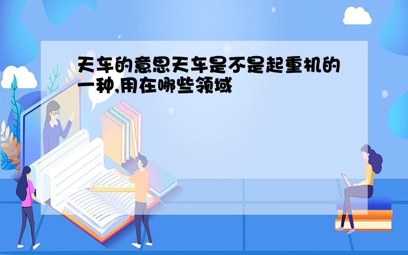 天车的意思天车是不是起重机的一种,用在哪些领域