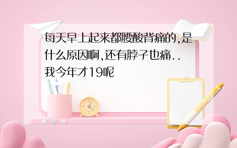 每天早上起来都腰酸背痛的,是什么原因啊,还有脖子也痛..我今年才19呢