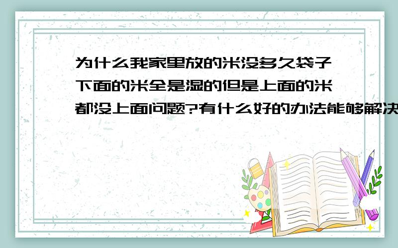 为什么我家里放的米没多久袋子下面的米全是湿的但是上面的米都没上面问题?有什么好的办法能够解决谢谢!