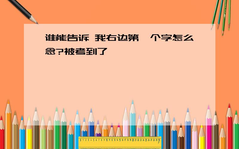 谁能告诉 我右边第一个字怎么念?被考到了