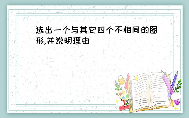 选出一个与其它四个不相同的图形,并说明理由