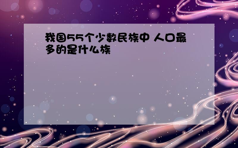 我国55个少数民族中 人口最多的是什么族