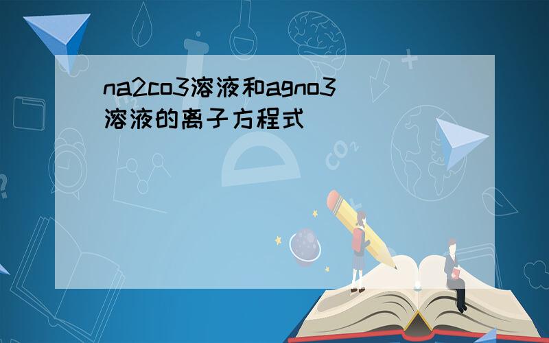 na2co3溶液和agno3溶液的离子方程式