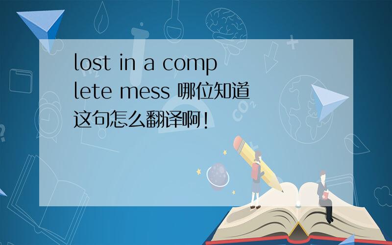 lost in a complete mess 哪位知道这句怎么翻译啊!