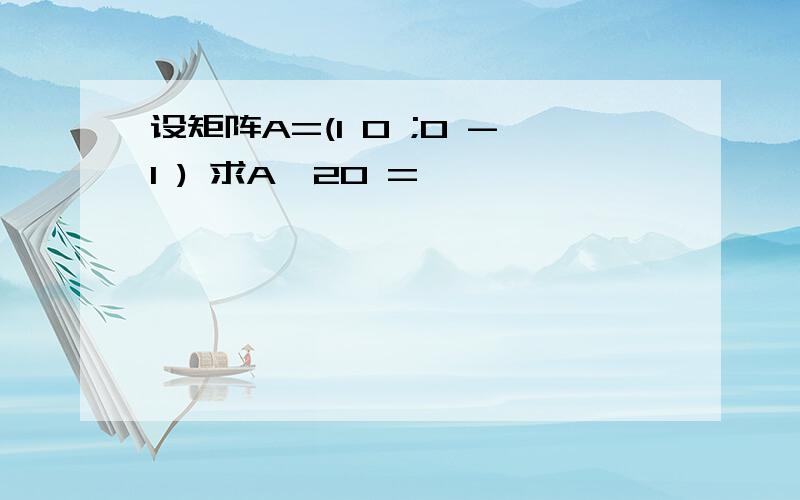 设矩阵A=(1 0 ;0 -1 ) 求A^20 =