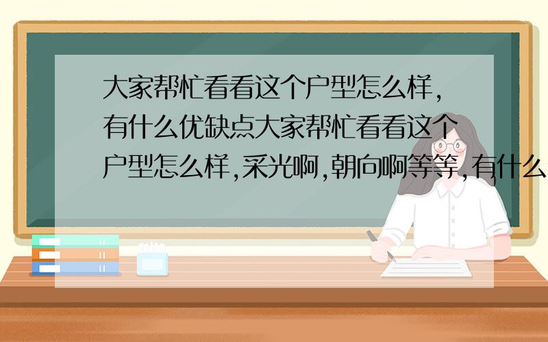 大家帮忙看看这个户型怎么样,有什么优缺点大家帮忙看看这个户型怎么样,采光啊,朝向啊等等,有什么优缺点?另外怎么判断是东户还是西户呢,比较迷糊.公卫的门正对着书房（书房以后也可能