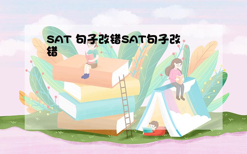 SAT 句子改错SAT句子改错