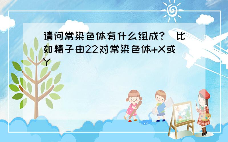 请问常染色体有什么组成?（比如精子由22对常染色体+X或Y）