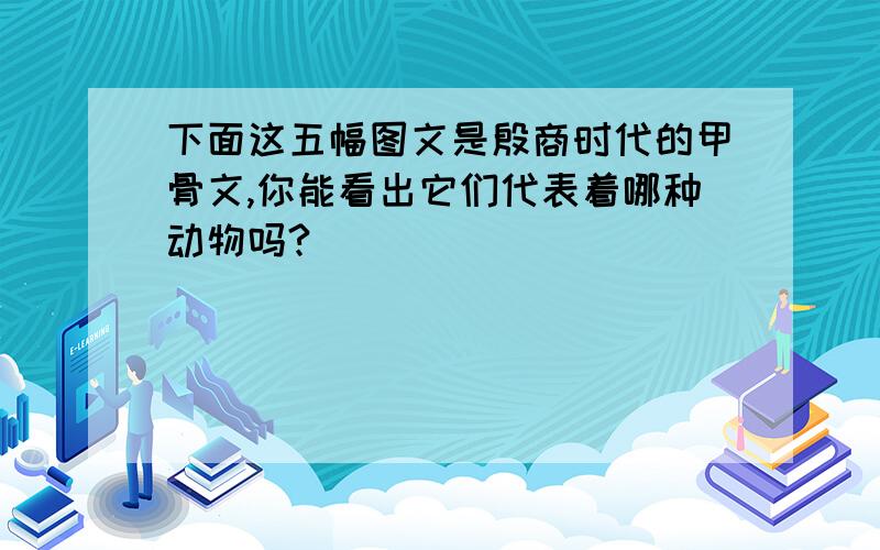 下面这五幅图文是殷商时代的甲骨文,你能看出它们代表着哪种动物吗?