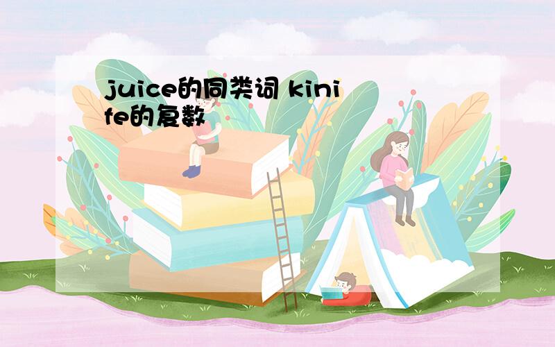 juice的同类词 kinife的复数