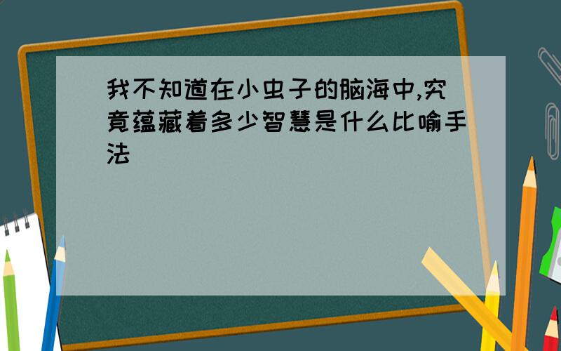 我不知道在小虫子的脑海中,究竟蕴藏着多少智慧是什么比喻手法