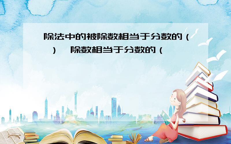 除法中的被除数相当于分数的（ ）,除数相当于分数的（