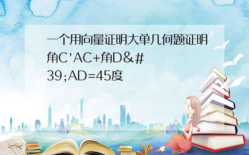 一个用向量证明大单几何题证明角C'AC+角D'AD=45度