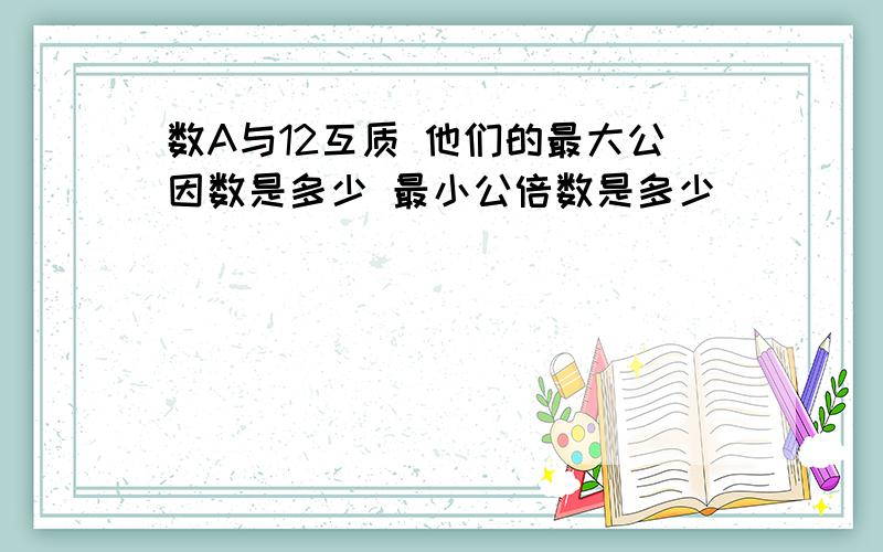 数A与12互质 他们的最大公因数是多少 最小公倍数是多少