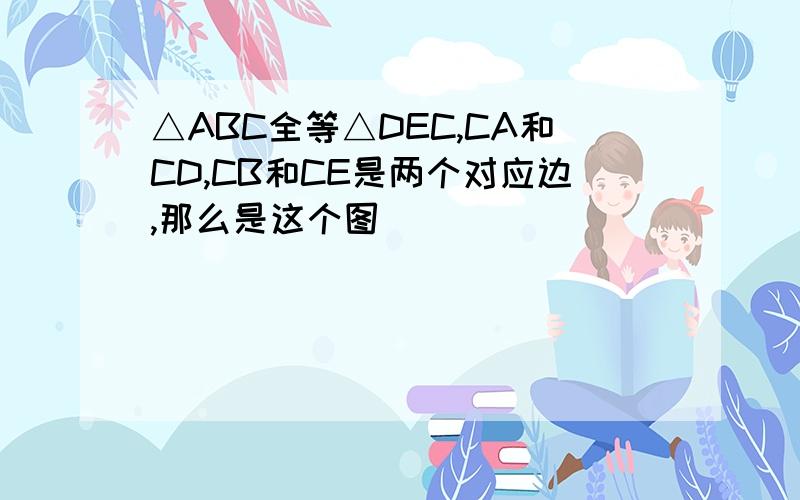 △ABC全等△DEC,CA和CD,CB和CE是两个对应边,那么是这个图