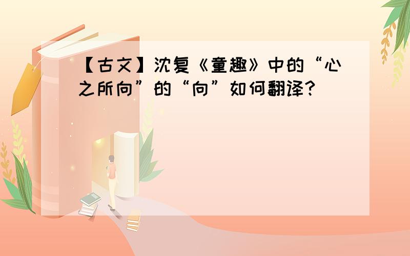 【古文】沈复《童趣》中的“心之所向”的“向”如何翻译?