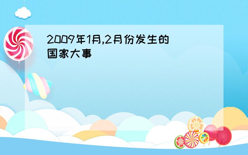 2009年1月,2月份发生的国家大事