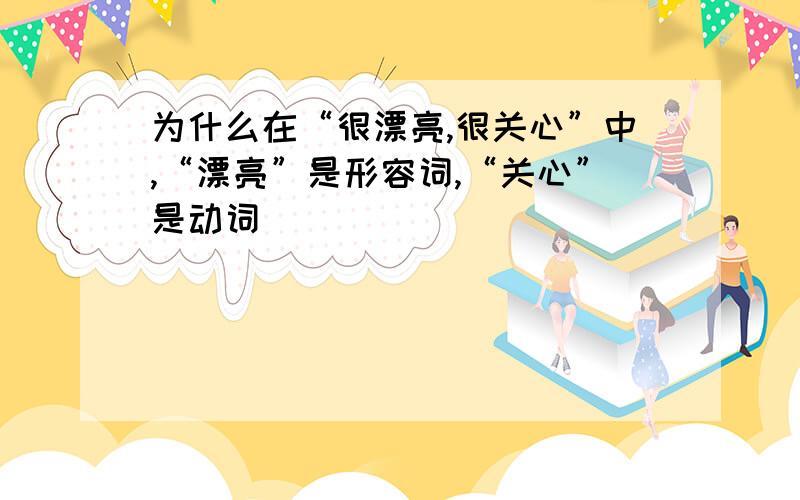 为什么在“很漂亮,很关心”中,“漂亮”是形容词,“关心”是动词