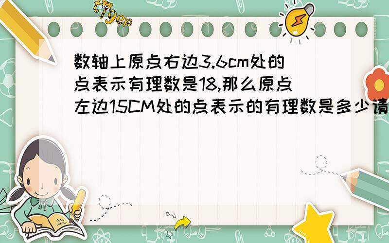 数轴上原点右边3.6cm处的点表示有理数是18,那么原点左边15CM处的点表示的有理数是多少请问谁能有准确答案?