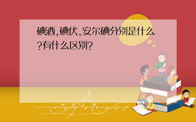 碘酒,碘伏,安尔碘分别是什么?有什么区别?