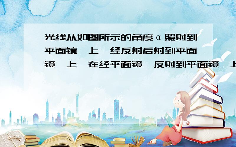 光线从如图所示的角度α照射到平面镜Ⅰ上,经反射后射到平面镜Ⅱ上,在经平面镜Ⅱ反射到平面镜Ⅰ上,最后反射出去.若α=50°,γ=40°,那么你能确定角β的度数吗?若能,请求出β的度数；若不能,