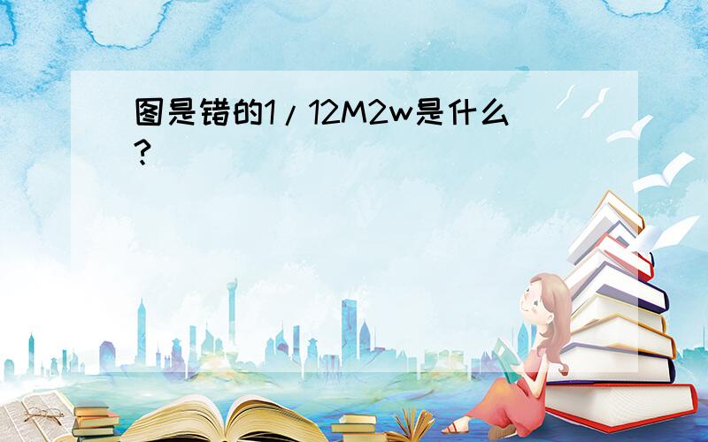 图是错的1/12M2w是什么?