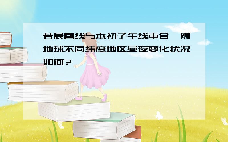 若晨昏线与本初子午线重合,则地球不同纬度地区昼夜变化状况如何?