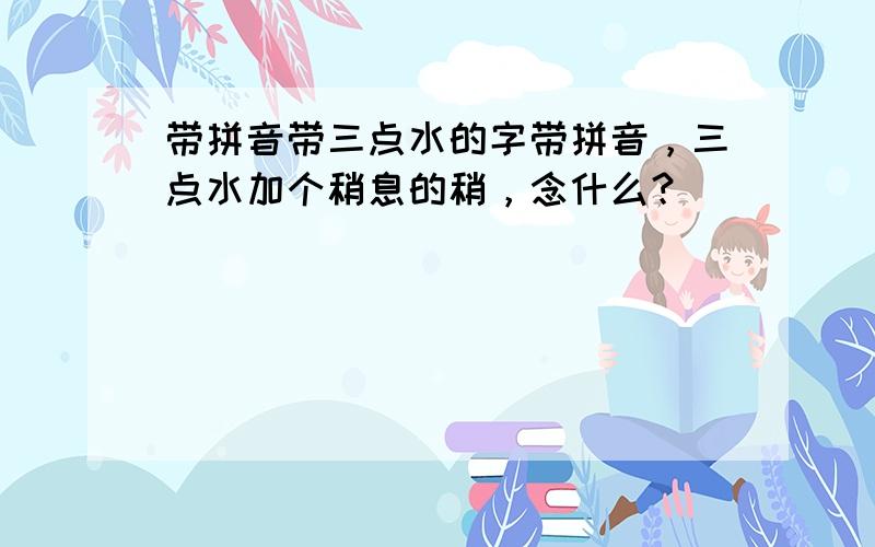 带拼音带三点水的字带拼音，三点水加个稍息的稍，念什么？