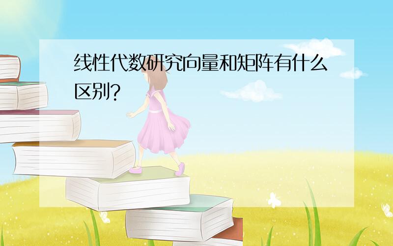 线性代数研究向量和矩阵有什么区别?