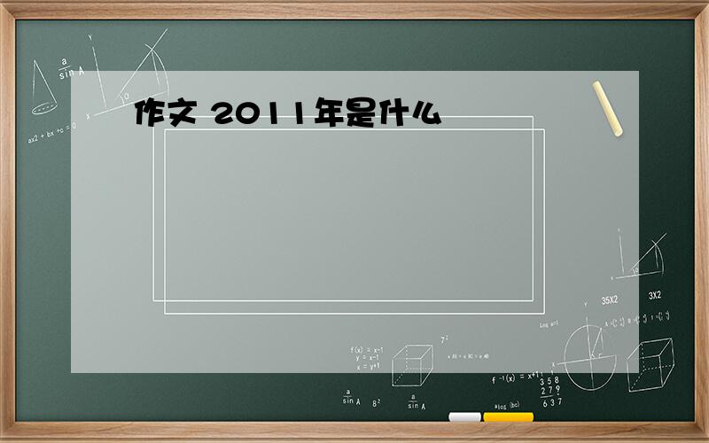 作文 2011年是什么