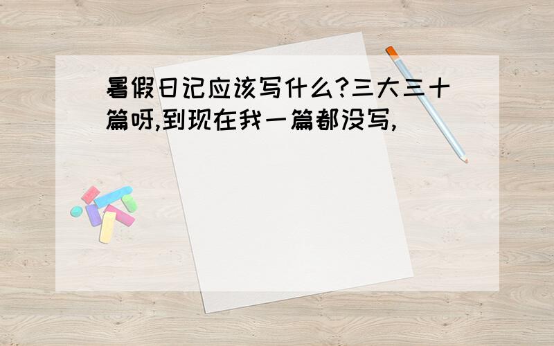 暑假日记应该写什么?三大三十篇呀,到现在我一篇都没写,