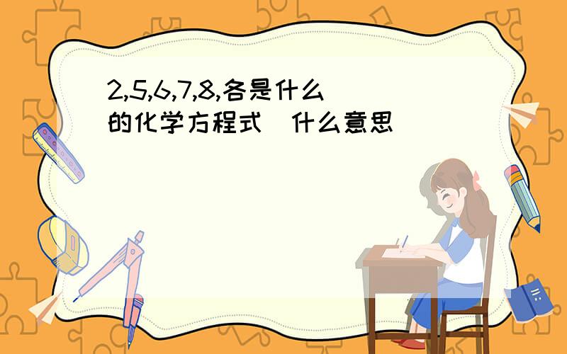 2,5,6,7,8,各是什么的化学方程式(什么意思)