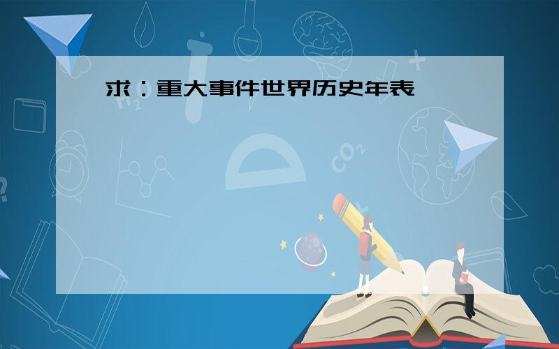 求：重大事件世界历史年表