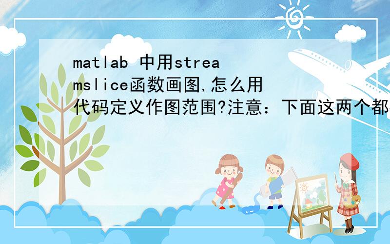 matlab 中用streamslice函数画图,怎么用代码定义作图范围?注意：下面这两个都要用代码实现,不是用鼠标点点改的.1,怎么加边框?默认只有下面和左边有坐标轴,上边和右边没有,我想加个边框.2,在