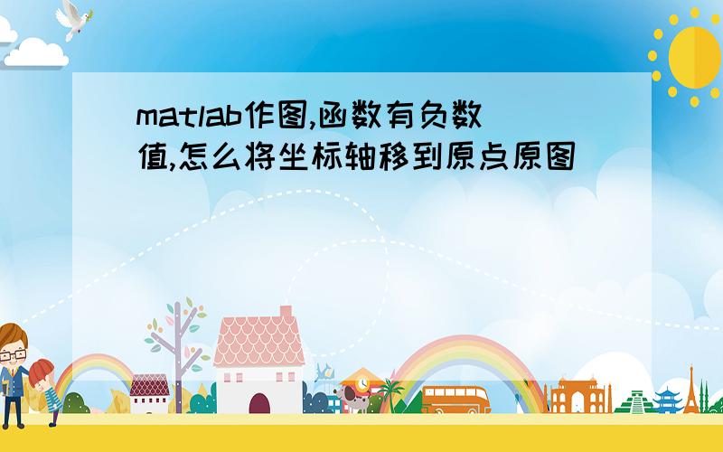 matlab作图,函数有负数值,怎么将坐标轴移到原点原图