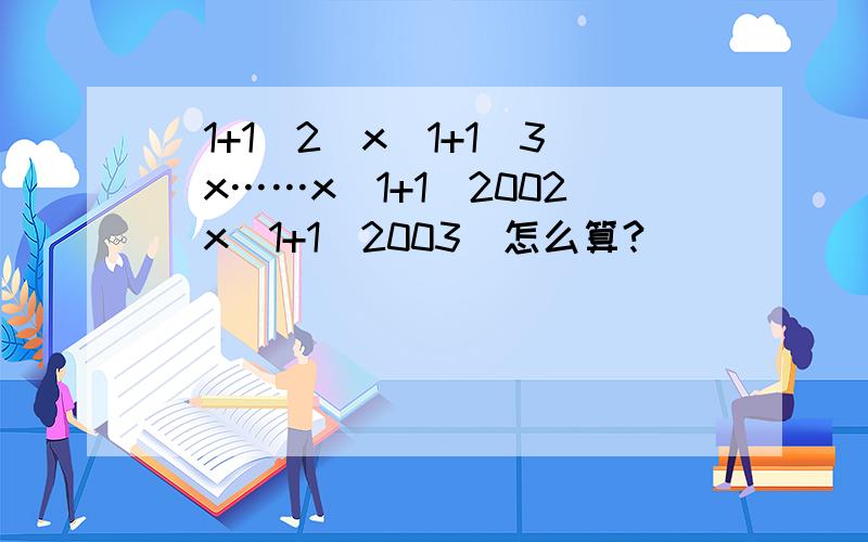 (1+1\2)x(1+1\3)x……x（1+1\2002）x（1+1\2003）怎么算?