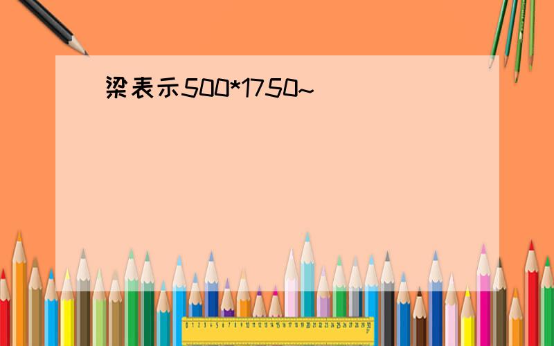 梁表示500*1750~